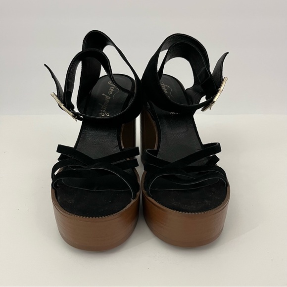 Free People Laney Suede Platform Block Heel Sandals - Picture 4 of 11